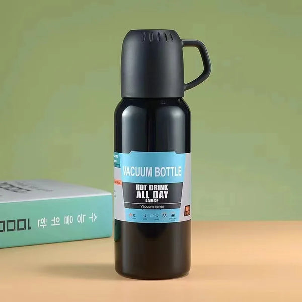 Stainless Steel Vacuum Flask and Cup Set