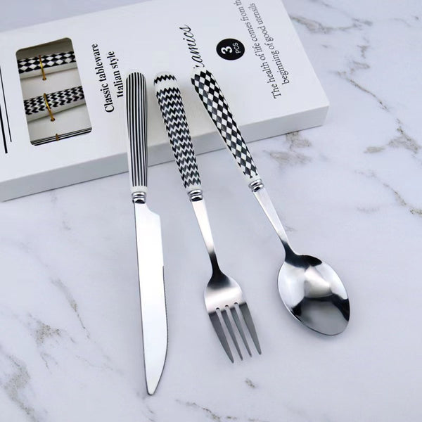 Stainless Steel Cutlery Set — 3-Piece Flatware Collection