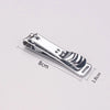 Large Stainless Steel Beauty Nail Clippers displayed on a white background with measurements.