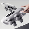 Mini 4-Head Handheld Deep Tissue Massager with control panel and massage balls, designed for deep tissue relief.