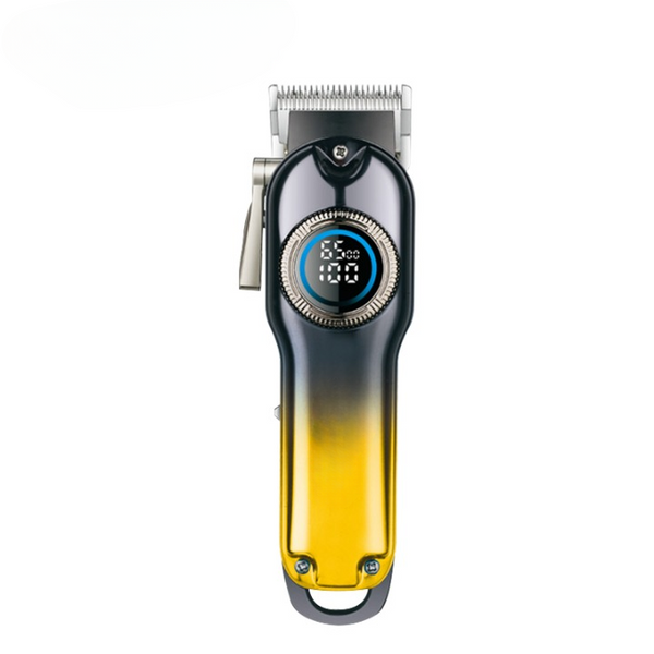 Electric Hair Clipper with LCD Display showing advanced design and sharp blades for perfect grooming.