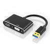 USB 3.0 to HDMI VGA Dual Output Adapter for connecting dual displays and audio devices.