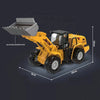 Alloy Construction Vehicles Friction Toy Set - realistic yellow bulldozer toy with alloy plate for kids.