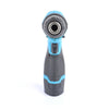 Front view of a 10mm Cordless Impact Drill and Driver Tool Kit showcasing its design and functionality.