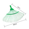 Carbon Steel Pick Rake Head - Heavy-Duty Digging Tool with a wide, green rake design, dimensions 38cm height and 40cm width.