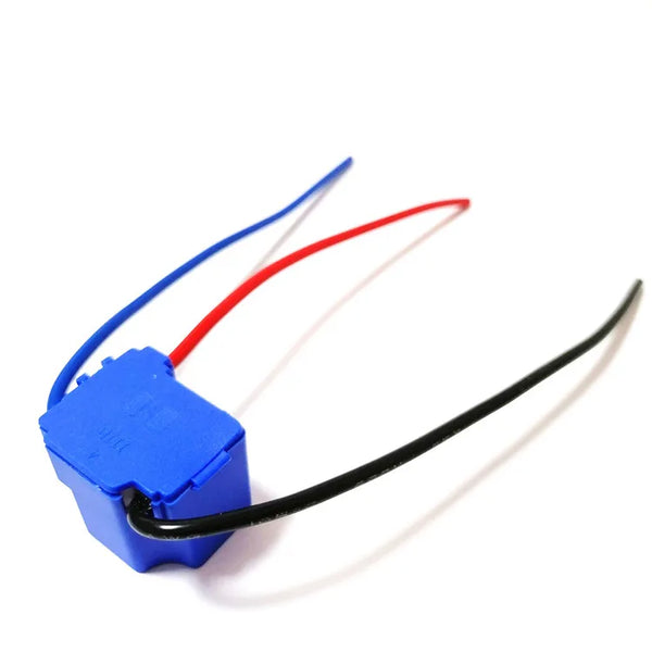 Heavy Duty 3 Pin H4 LED Ceramic Headlight Socket with red and black wires, designed for secure headlight connections.