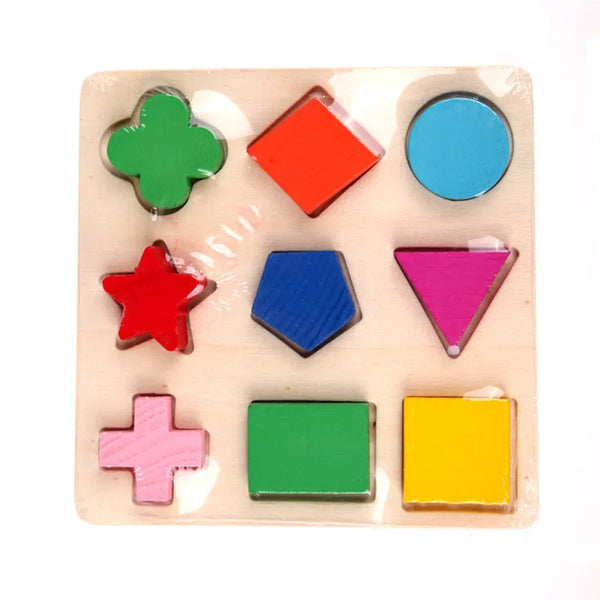 Wooden Shape Matching Peg Puzzle Learning Board