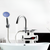 Instant Electric Heating Water Faucet with Shower delivering hot water with digital display and handheld showerhead