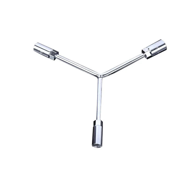 Extended Three-Prong Y-Shaped Socket Wrench for fast, balanced torque control in automotive and workshop tasks.