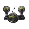 Universal Car Cooling Fan with Dual Head Rotatable Adjustment