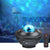 Star Night Light Projector with Bluetooth Speaker illuminating a starry sky in a cozy room.