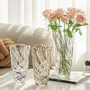 Crystal Twist Pattern Glass Vase for Hydroponics and Weddings