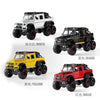 Scale Diecast 6x6 Off-Road Truck Model in four colors: white, black, yellow, and red, showcasing realistic design and detail.