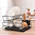 Stainless Steel Countertop Dish Drying Rack demonstrating efficient plate organization and space-saving design.