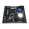 Professional Deep Tissue Muscle Massage Gun and accessory attachments in black box.