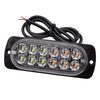 12 LED Super Bright 12-24V LED Light Bar with clear lens and wiring, designed for high visibility in low-light conditions.