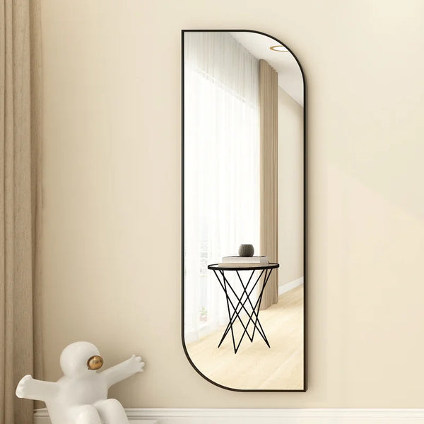 Stainless Steel Frame Willow Leaf Wall Mirror