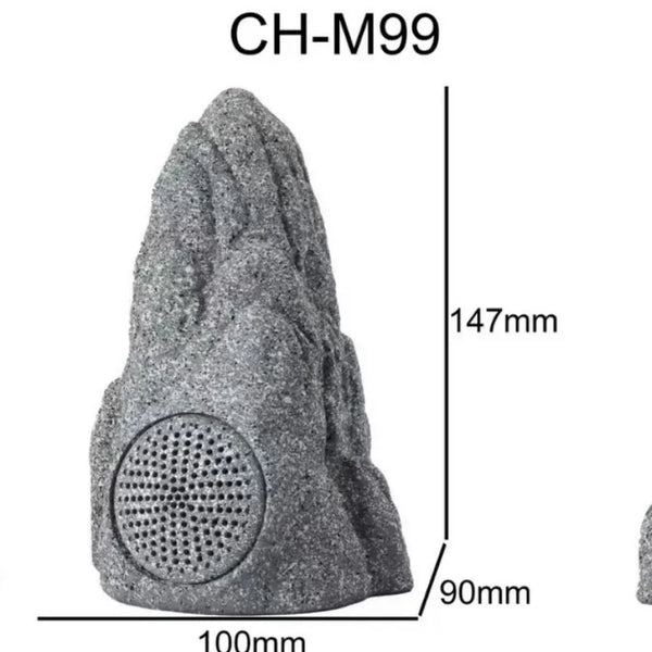 Christmas Garden Decoration Sound Box designed to resemble a rock, featuring Bluetooth speaker integrated for outdoor use.