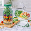 Glass Salad Jar Meal Prep Container with Lid