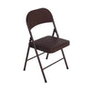 Black Padded Folding Chair with Steel Frame showcasing a comfortable sponge-filled seat and backrest.