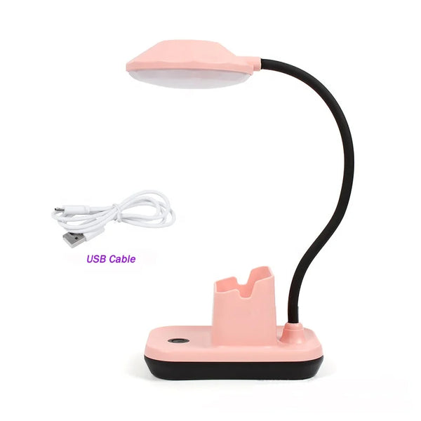 Multi-function Rechargeable LED Desk Lamp with Phone Holder