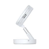 Portable Rechargeable USB Mini Folding Fan in a sleek white design, perfect for home, office, or travel use.