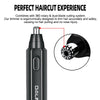 Professional Nose & Ear Hair Trimmer features a 360 rotary & dual-blade cutting system for safe and efficient grooming.