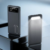 Super Slim Portable Mini Power Bank 10000mAh with LED flashlight, compact design for travel and daily use.