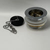 Brass Chromed Pop-Up Bathtub Waste with Plug and Chain for reliable drainage and smooth water flow.