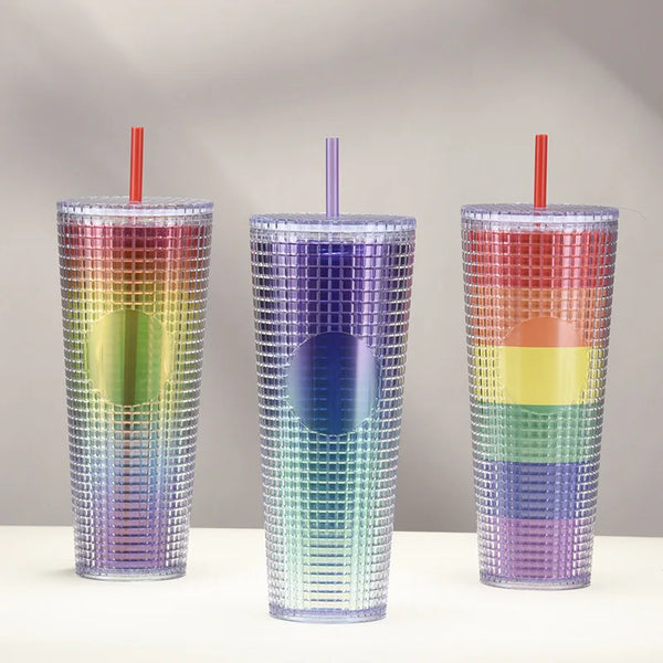 Matte Black Studded Bling Cup Tumbler
