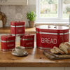 Metal Powder Coated Iron Bread Box with Kitchen Canisters
