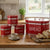 Metal Powder Coated Iron Bread Box with Kitchen Canisters