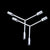 Extended Three-Prong Y-Shaped Socket Wrench on black background, showcasing its unique design and multiple sockets.