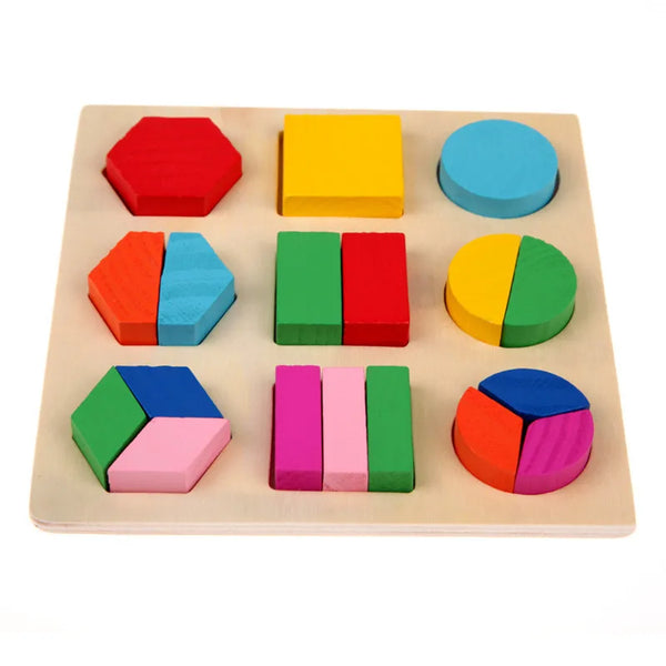 Wooden Shape Matching Peg Puzzle Learning Board
