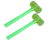 Industrial Copper Soft Face Machinist Hammer, two green soft face hammers on a white background.