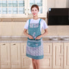 Woman wearing a Strap Apron with Adjustable Neck Strap in a kitchen setting, showcasing its practical design.