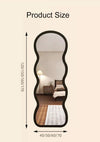 Full Length Wave Shape Bedroom Wall Mirror