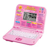 65 Functions Intelligent Kids Laptop Learning Machine Toy in pink with interactive screen and keyboard.