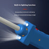 Durable Waterproof Electric Livestock Prodder with built-in lighting for herding pigs easily at night.