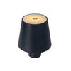 Portable LED touch table lamp with a sleek black design and touch-sensitive power button.