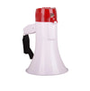 10W Handheld Folding Megaphone in white and red design, ideal for clear voice amplification in outdoor settings.