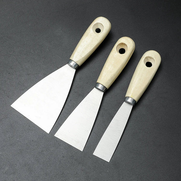 Carbon Steel Putty Knife with Wooden Handle