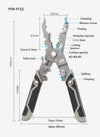 Image of a Multifunctional Wire Cable Stripper with specifications for clamping, peeling, and crimping.