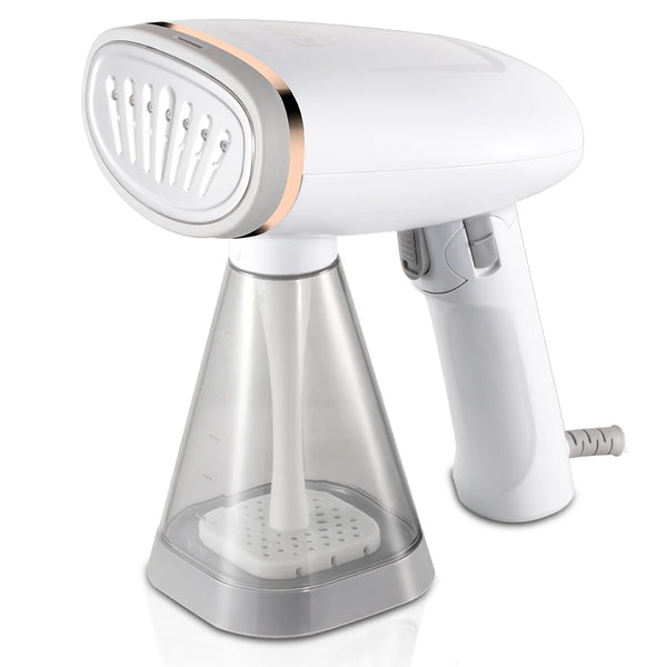 1100W Foldable Handheld Clothes Steamer in sleek design, perfect for removing wrinkles from garments.