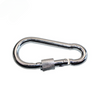 8x80mm Lockable Mountaineering Buckle showing a heavy-duty carabiner with manual screw-gate locking mechanism.