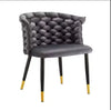 Luxury Rope Accent Dining Chair in modern design with backrest and stylish legs for dining or living spaces.