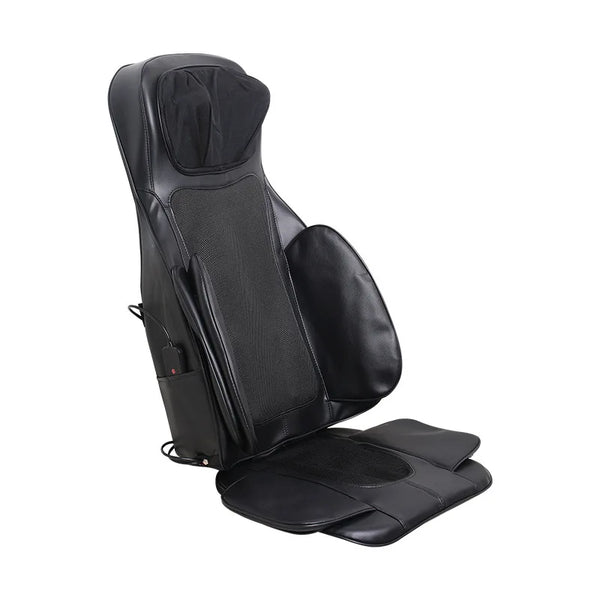 USB Rechargeable Massage Cushion in black, designed for ergonomic support and soothing muscle relaxation.