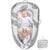 Cotton Adjustable Baby Lounger Nest Cover with a baby, providing comfort and support for safe lounging and napping.