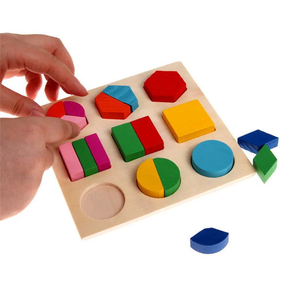 Wooden Shape Matching Peg Puzzle Learning Board