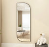 Stainless Steel Frame Willow Leaf Wall Mirror